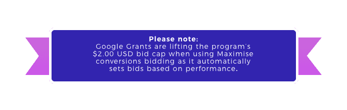 Google Ad Grant CPC bids